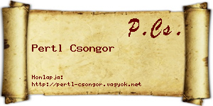 Pertl Csongor névjegykártya